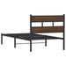 Cadru de pat fără saltea, cu tăblie, stejar maro, 80x200 cm - WALTI WALTI