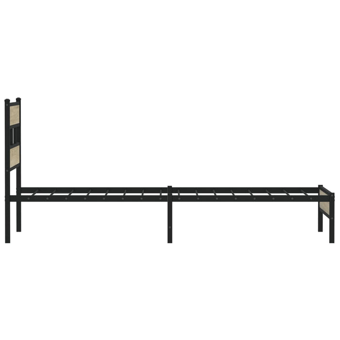 Cadru pat fără saltea, stejar sonoma 75x190 cm lemn prelucrat - WALTI WALTI