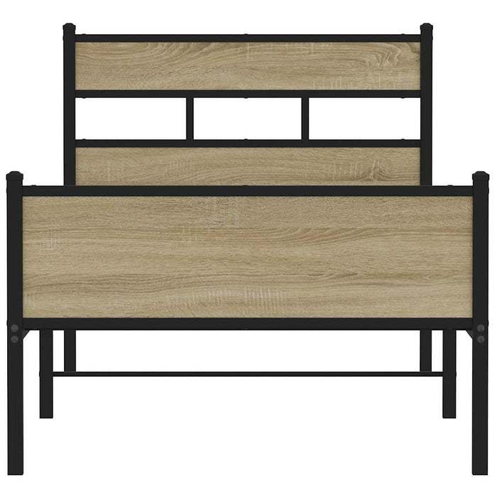 Cadru pat fără saltea, stejar sonoma 80x200 cm lemn prelucrat - WALTI WALTI