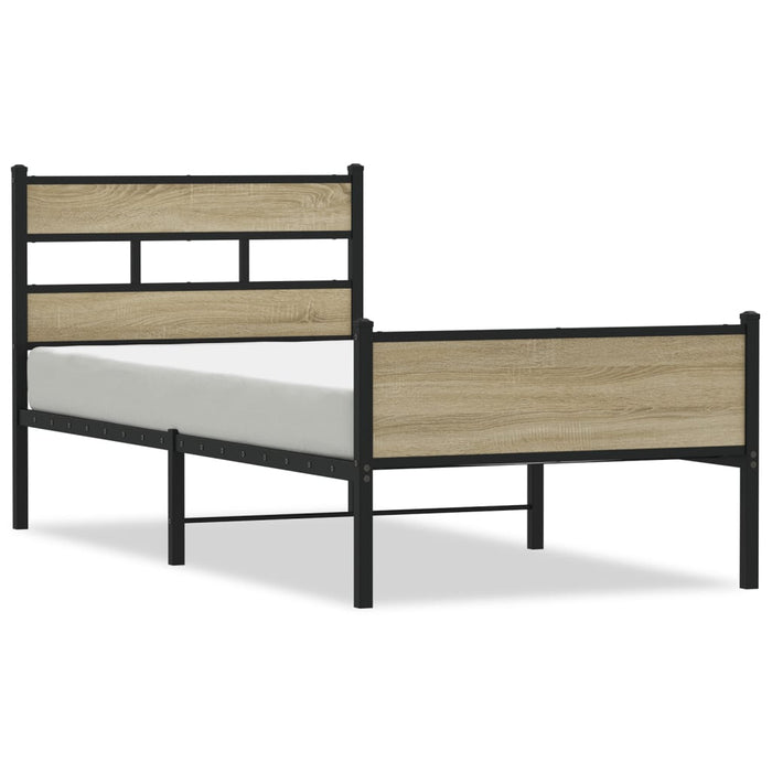 Cadru pat fără saltea stejar sonoma 100x200 cm lemn prelucrat - WALTI WALTI