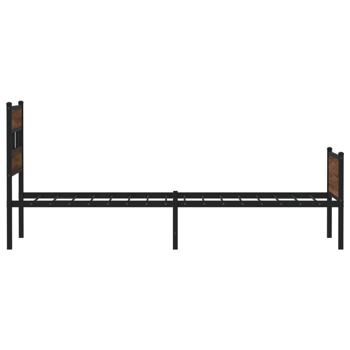 Cadru pat fără saltea, stejar maro 75x190 cm lemn prelucrat - WALTI WALTI
