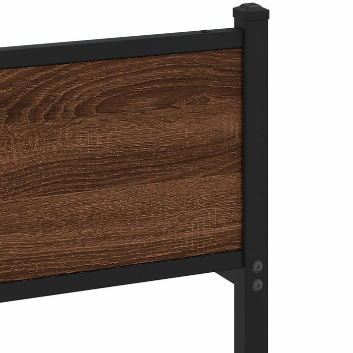 Cadru pat fără saltea, stejar maro, 100x190 cm, lemn prelucrat - WALTI WALTI