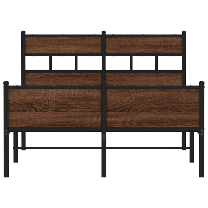Cadru pat fără saltea stejar maro 120x200 cm, lemn prelucrat - WALTI WALTI