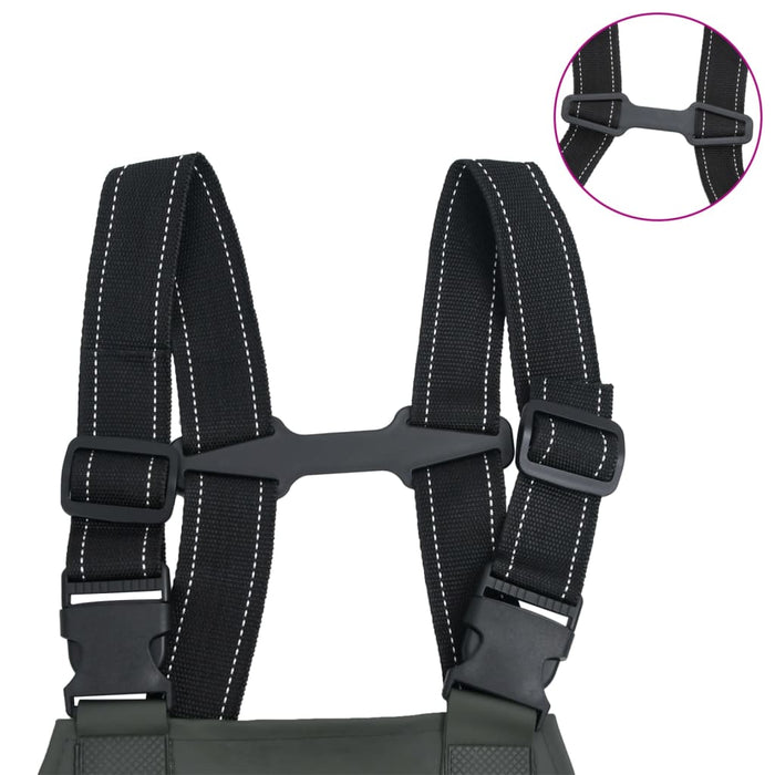 Salopetă cu pieptar și cizme, verde închis, mărimea 41 - WALTI WALTI