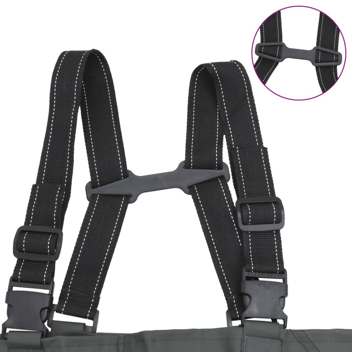 Salopetă cu pieptar, cizme și curea, verde închis, mărimea 45 - WALTI WALTI