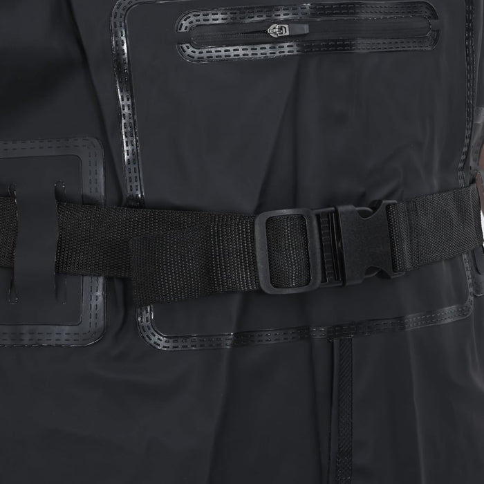 Salopetă cu pieptar, cizme și curea, negru, mărimea 40 - WALTI WALTI