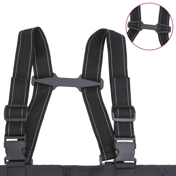 Salopetă cu pieptar, cizme și curea, negru, mărimea 41 - WALTI WALTI