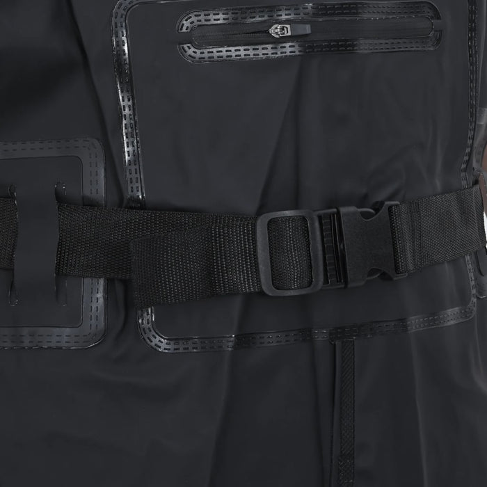 Salopetă cu pieptar, cizme și curea, negru, mărimea 42 - WALTI WALTI