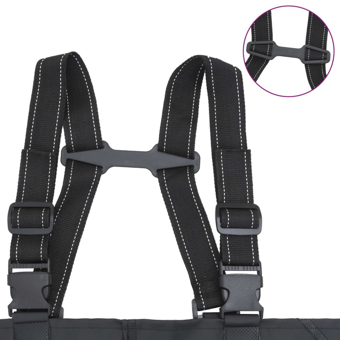 Salopetă cu pieptar, cizme și curea, negru, mărimea 43 - WALTI WALTI