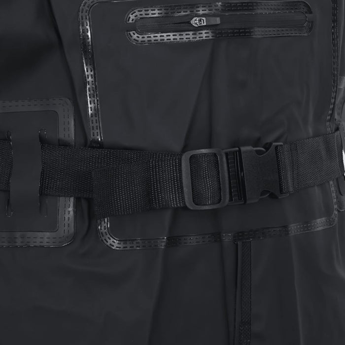 Salopetă cu pieptar, cizme și curea, negru, mărimea 43 - WALTI WALTI