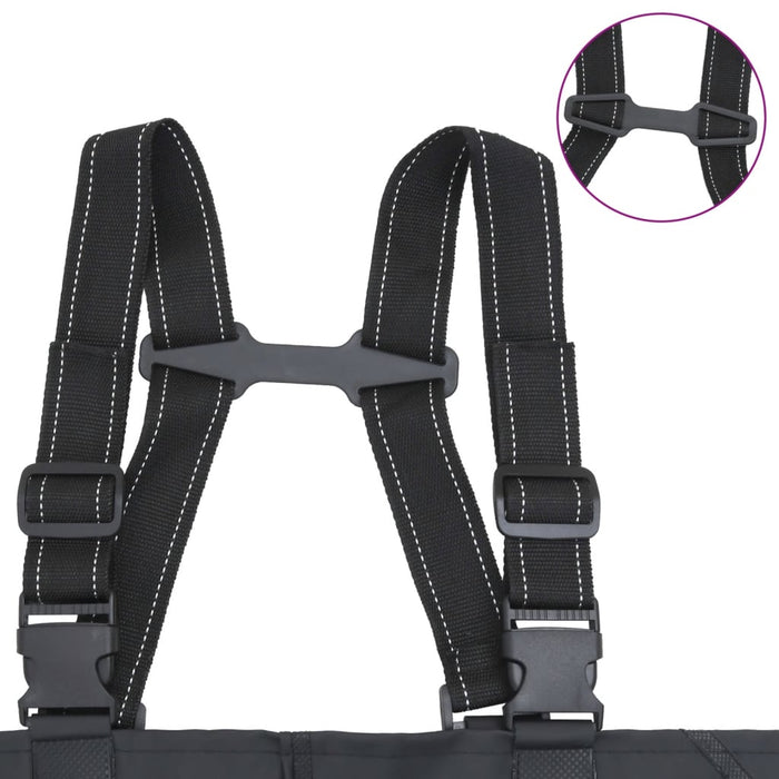 Salopetă cu pieptar, cizme și curea, negru, mărimea 45 - WALTI WALTI