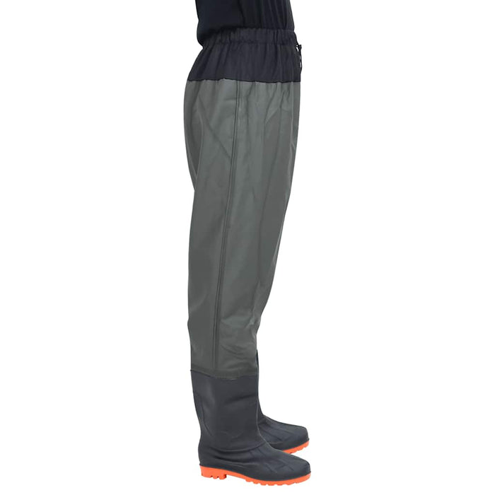 Pantaloni cu talie înaltă cu cizme, verde închis, mărimea 42 - WALTI WALTI