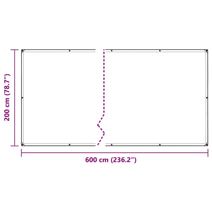 Prelata transparenta cu ochiuri 2x6 m polietilena - WALTI WALTI