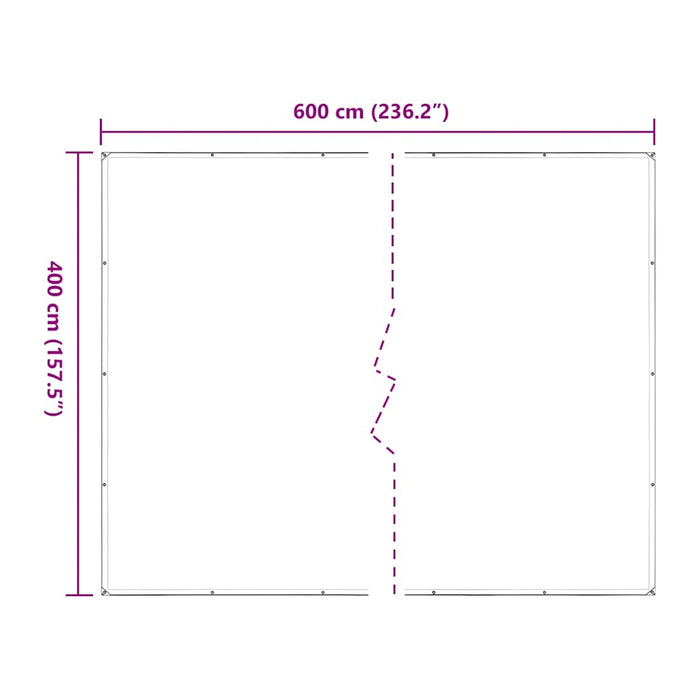Prelata transparenta cu ochiuri 4x6 m polietilena - WALTI WALTI