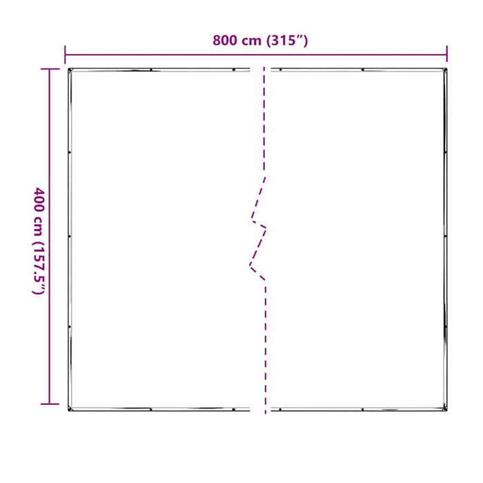 Prelata transparenta cu ochiuri 4x8 m polietilena - WALTI WALTI