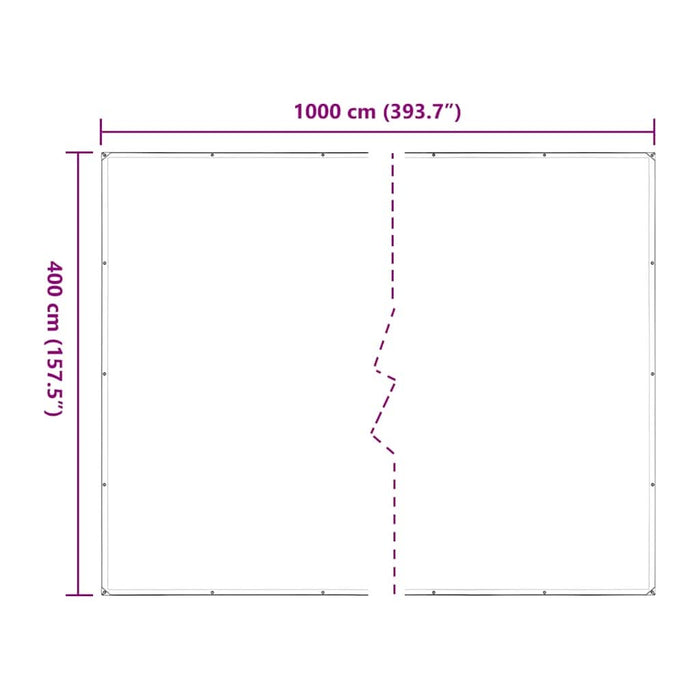 Prelata transparenta cu ochiuri 4x10 m polietilena - WALTI WALTI