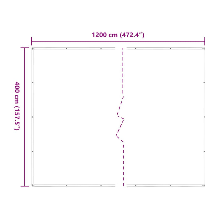 Prelata transparenta cu ochiuri 4x12 m polietilena - WALTI WALTI