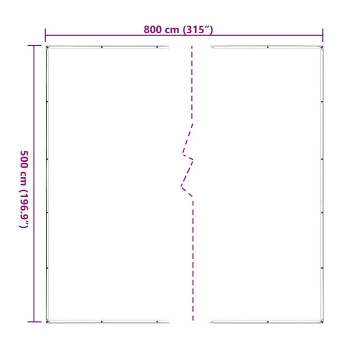 Prelata transparenta cu ochiuri 5x8 m polietilena - WALTI WALTI