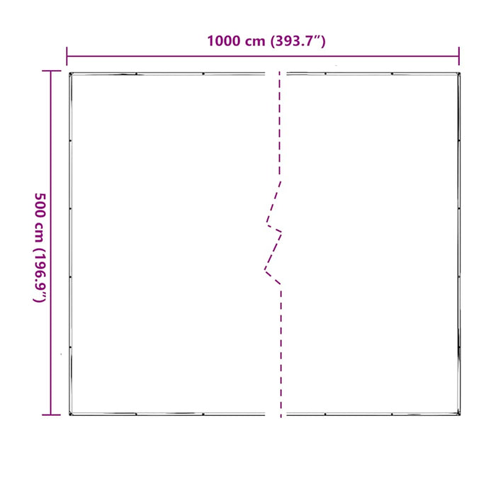 Prelata transparenta cu ochiuri 5x10 m polietilena - WALTI WALTI