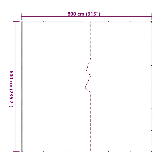 Prelata transparenta cu ochiuri 6x8 m polietilena - WALTI WALTI