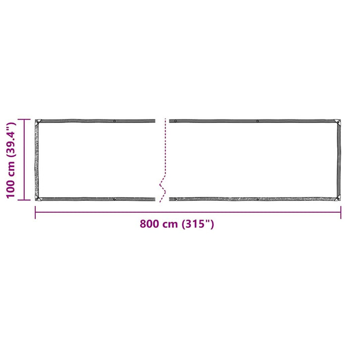Prelata transparenta cu ochiuri 1x8 m polietilena - WALTI WALTI