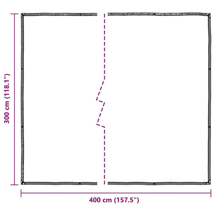 Prelata transparenta cu ochiuri 3x4 m polietilena - WALTI WALTI