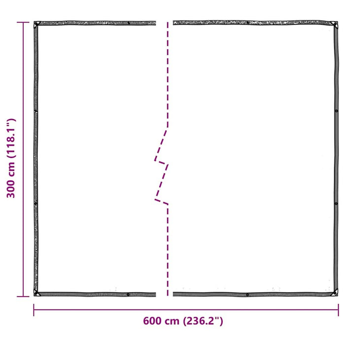 Prelata transparenta cu ochiuri 3x6 m polietilena - WALTI WALTI