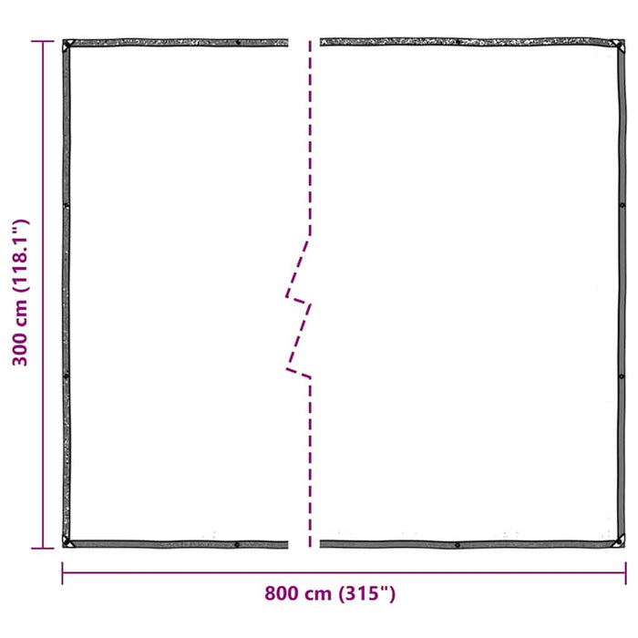 Prelata transparenta cu ochiuri 3x8 m polietilena - WALTI WALTI
