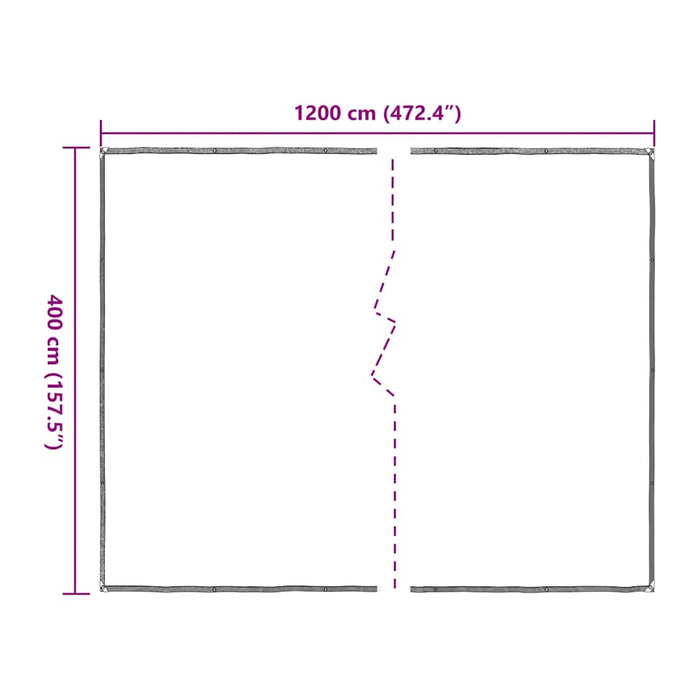 Prelata transparenta cu ochiuri 4x12 m polietilena - WALTI WALTI