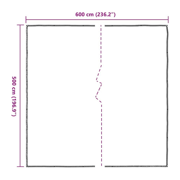 Prelata transparenta cu ochiuri 5x6 m polietilena - WALTI WALTI