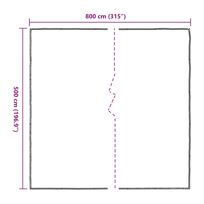 Prelata transparenta cu ochiuri 5x8 m polietilena - WALTI WALTI