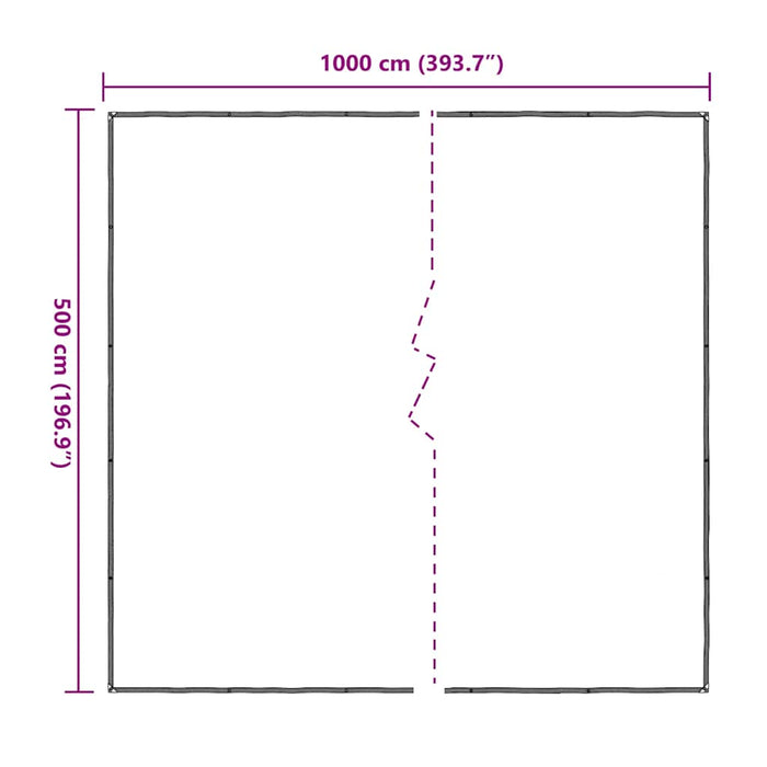 Prelata transparenta cu ochiuri 5x10 m polietilena - WALTI WALTI