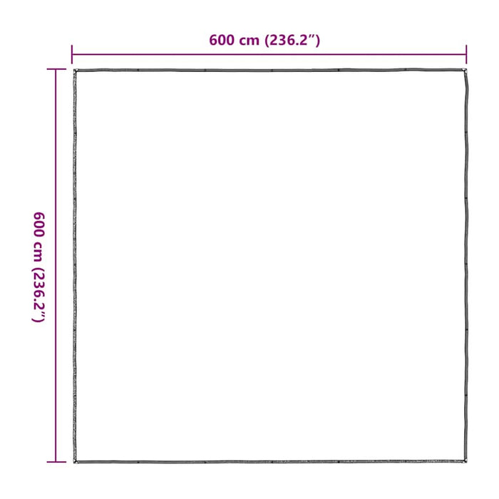 Prelata transparenta cu ochiuri 6x6 m polietilena - WALTI WALTI