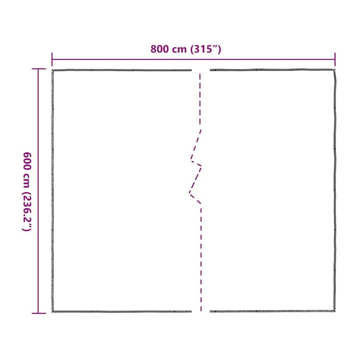 Prelata transparenta cu ochiuri 6x8 m polietilena - WALTI WALTI