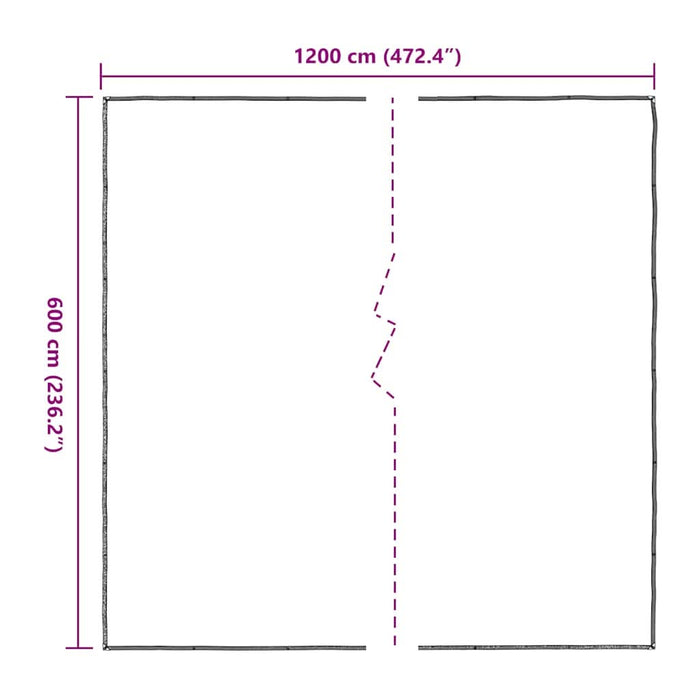 Prelata transparenta cu ochiuri 6x12 m polietilena - WALTI WALTI