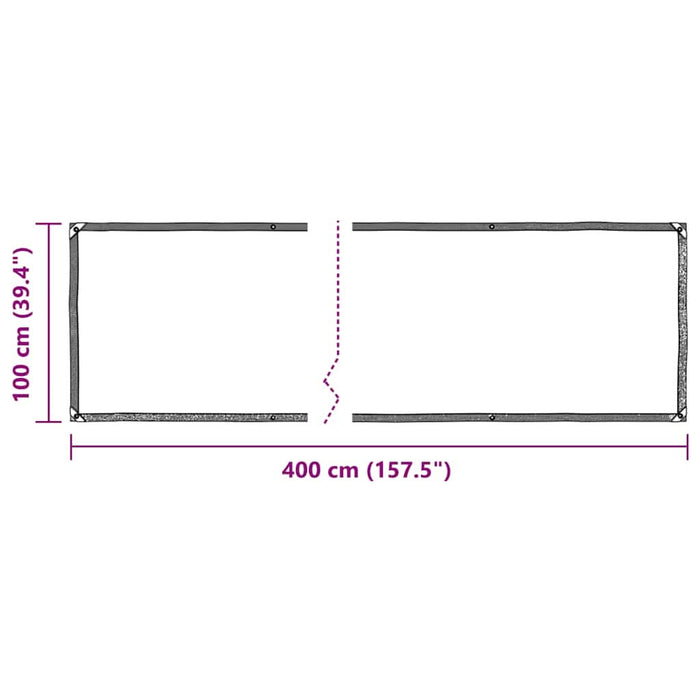 Prelata transparenta cu ochiuri 1x4 m PVC - WALTI WALTI