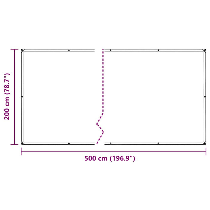 Prelata transparenta cu ochiuri 2x5 m PVC - WALTI WALTI