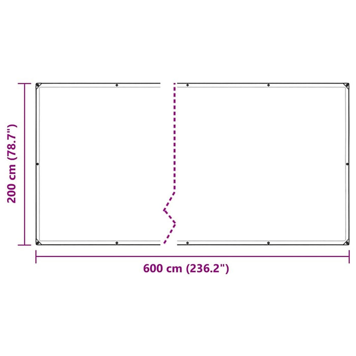 Prelata transparenta cu ochiuri 2x6 m PVC - WALTI WALTI
