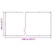 Prelata transparenta cu ochiuri 2x12 m PVC - WALTI WALTI