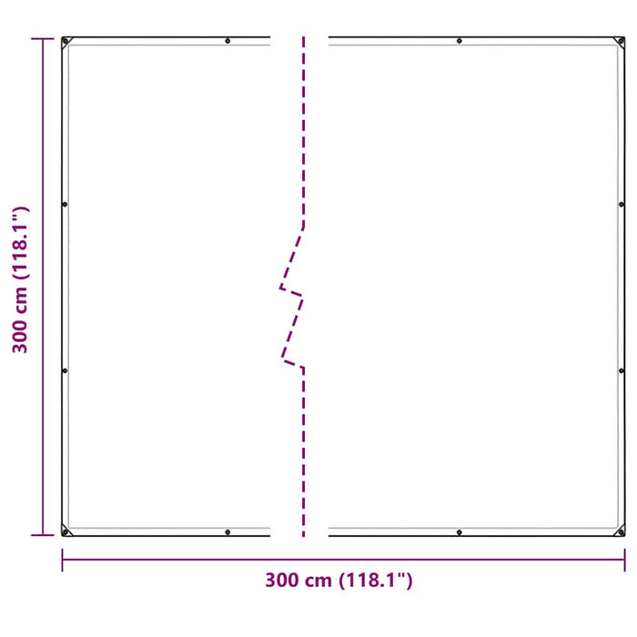 Prelata transparenta cu ochiuri 3x3 m PVC - WALTI WALTI