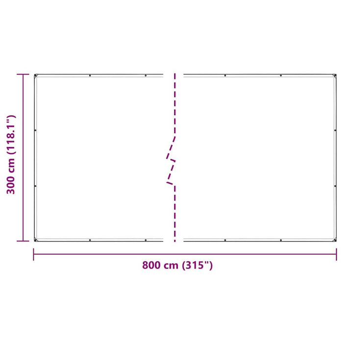 Prelata transparenta cu ochiuri 3x8 m PVC - WALTI WALTI