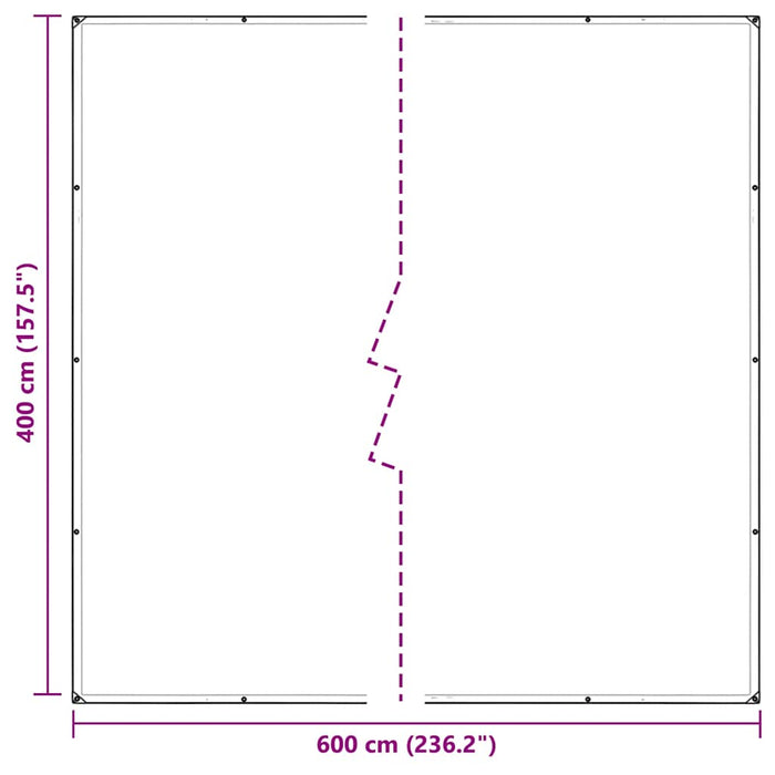 Prelata transparenta cu ochiuri 4x6 m PVC - WALTI WALTI