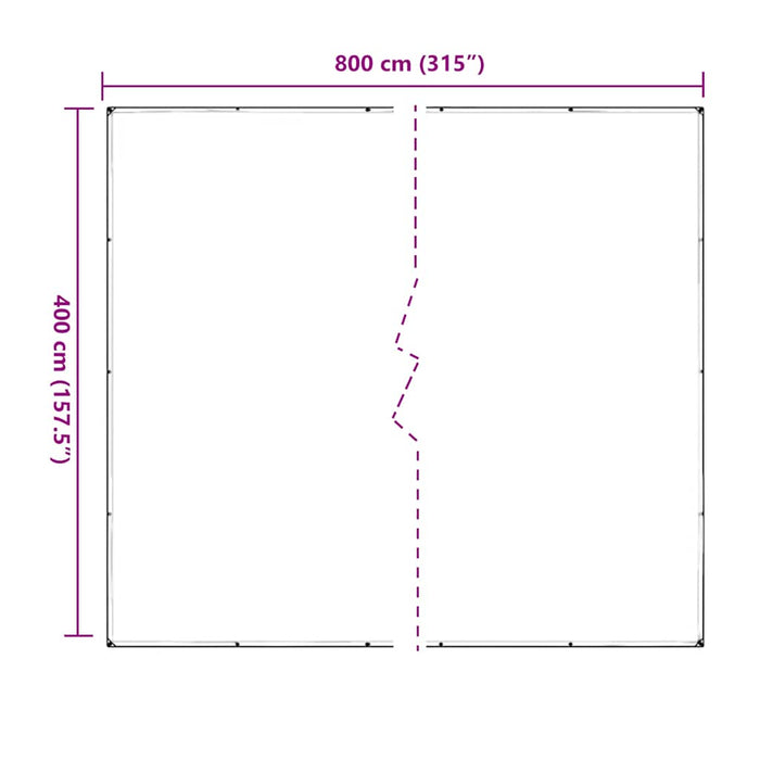 Prelata transparenta cu ochiuri 4x8 m PVC - WALTI WALTI
