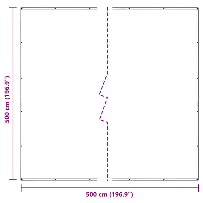 Prelata transparenta cu ochiuri 5x5 m PVC - WALTI WALTI