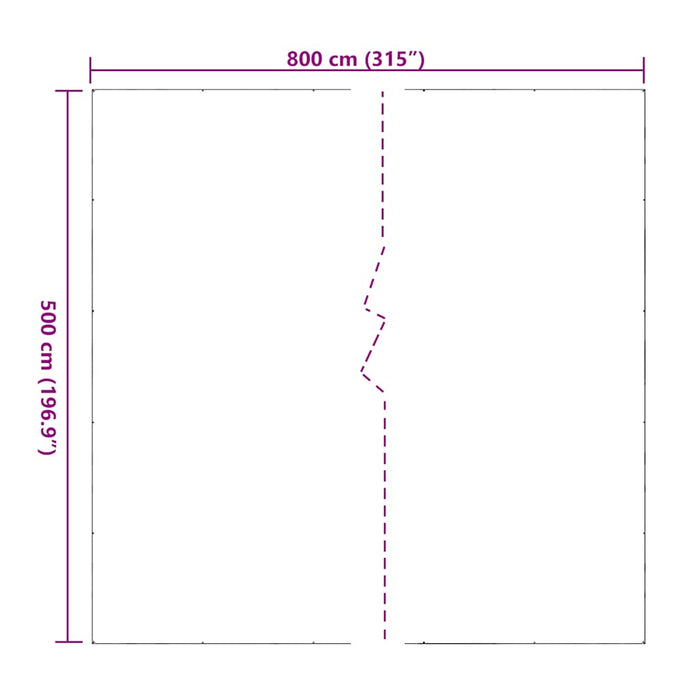 Prelata transparenta cu ochiuri 5x8 m PVC - WALTI WALTI