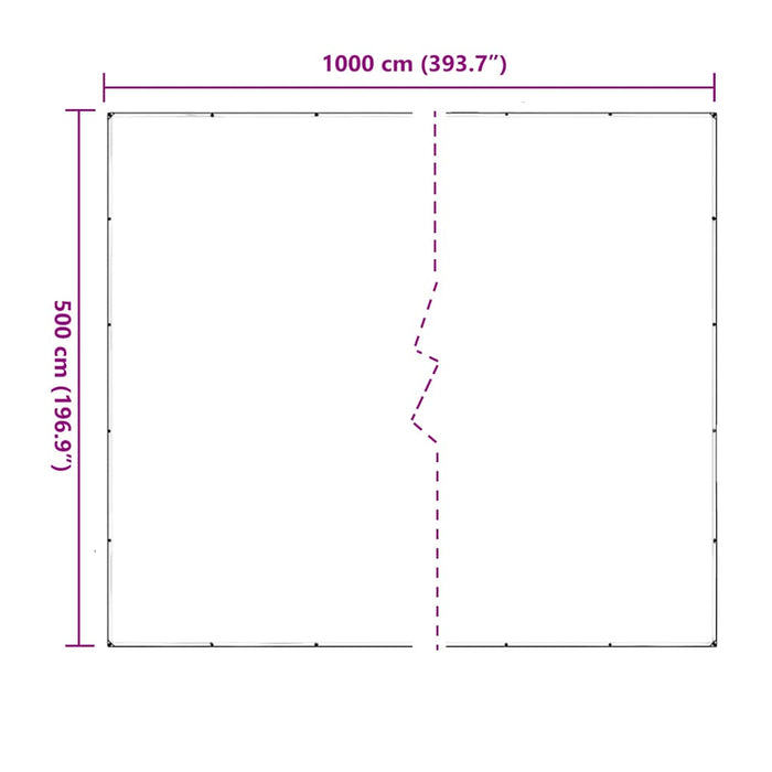 Prelata transparenta cu ochiuri 5x10 m PVC - WALTI WALTI