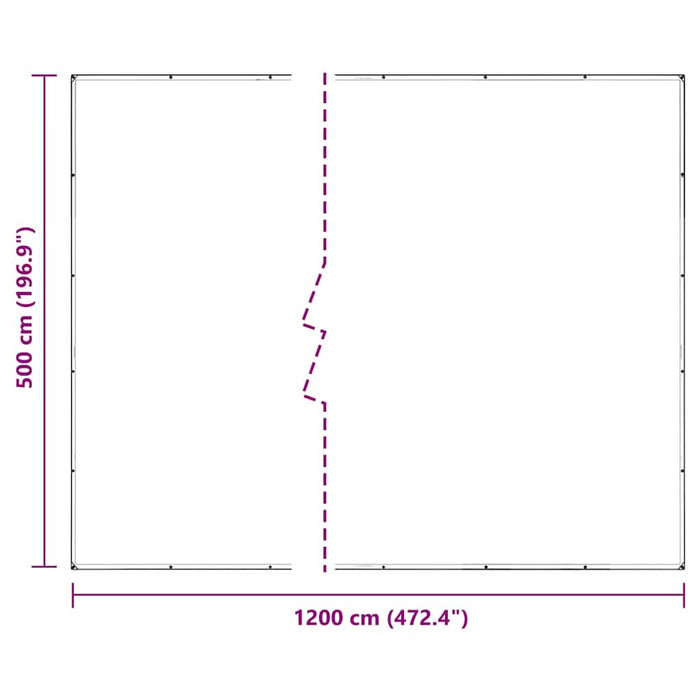 Prelata transparenta cu ochiuri 5x12 m PVC - WALTI WALTI