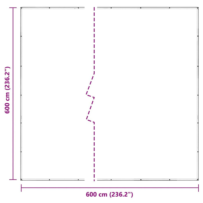 Prelata transparenta cu ochiuri 6x6 m PVC - WALTI WALTI
