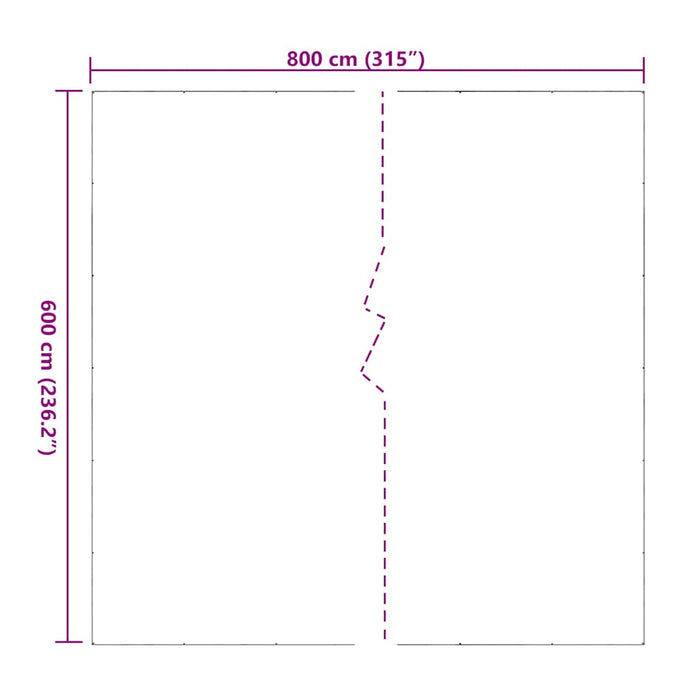 Prelata transparenta cu ochiuri 6x8 m PVC - WALTI WALTI