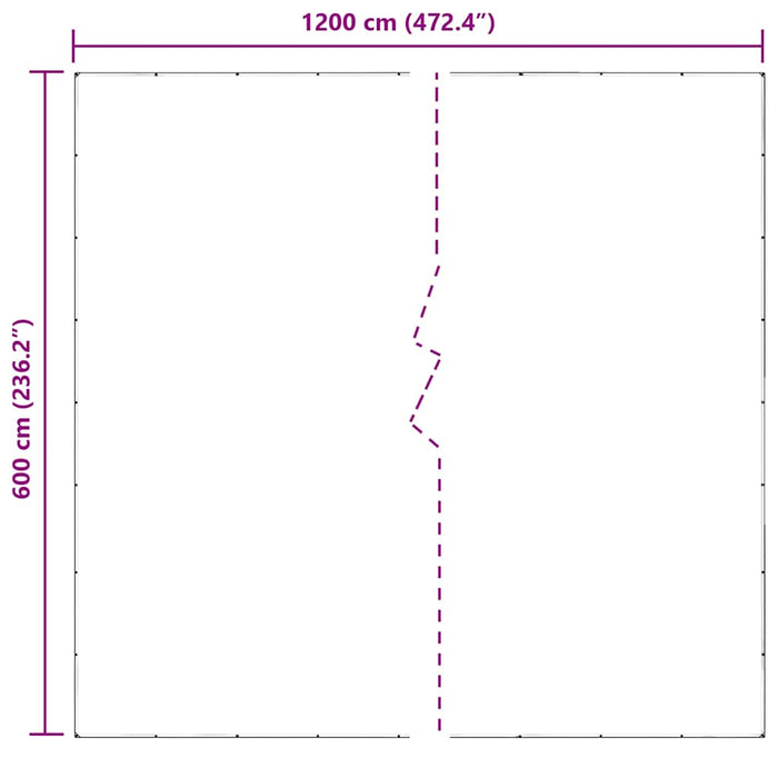 Prelata transparenta cu ochiuri 6x12 m PVC - WALTI WALTI